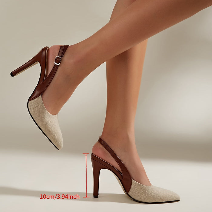 Amélie | Kontrast Slingback Hæler