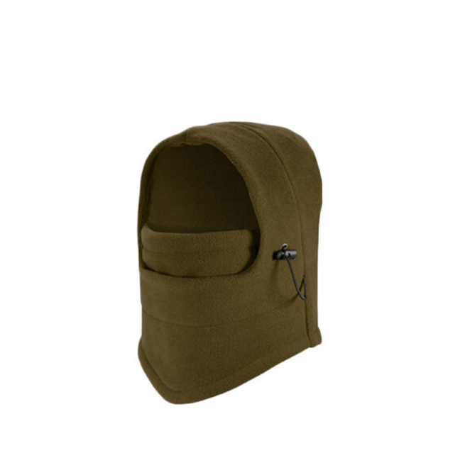 Fleece-balaklava med snøring og stopper