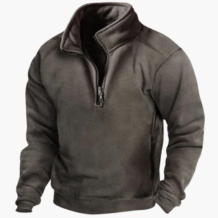 Herre Fleece Genser med Halv-Glidelås