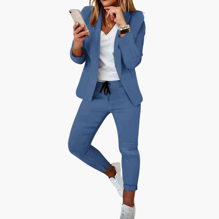 Dame Lounge Sett med Blazer og Joggebukser med Snøring
