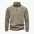 Herre Zip-Up Fleece Genser med Myk Fôr