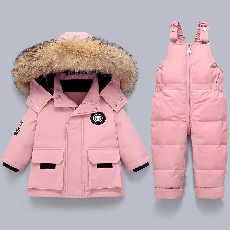 Barne Jakke og Heldress i Sett med Glidelås og Knapper