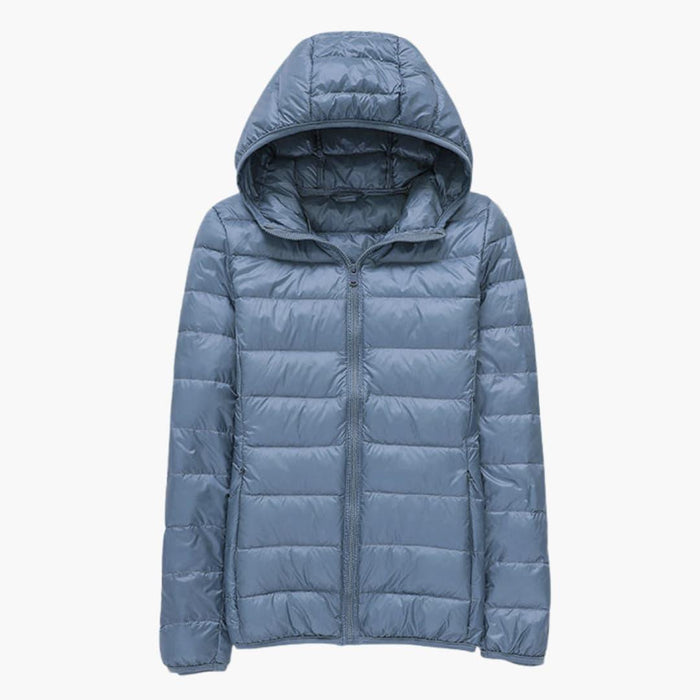 Dame Quilted Jakke med Hette