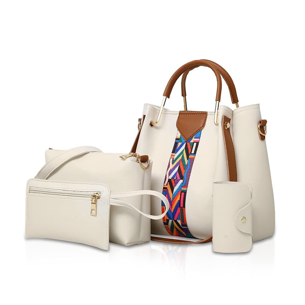 Veskesett i fire deler i kunstskinn