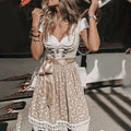 Dame Dirndl med Bluse og Forkle til Oktoberfest og Fest