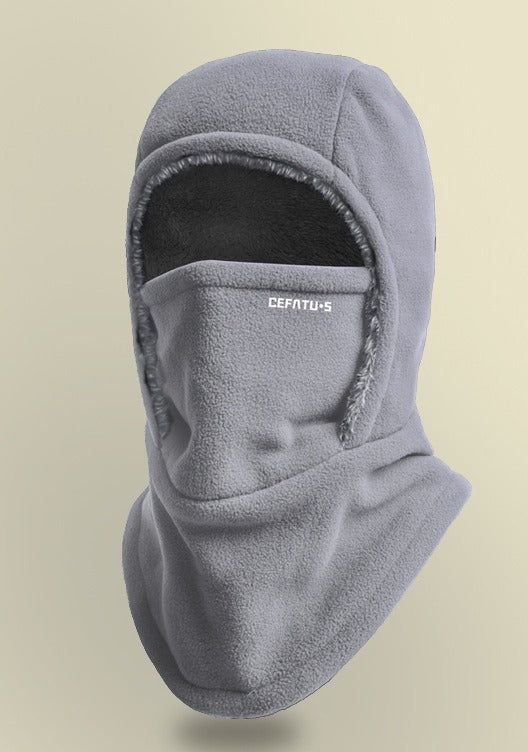 Fleecehette med ansiktsmaske og halsvarmer
