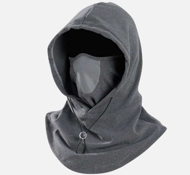 Fleece-balaklava med hette og pustepanel