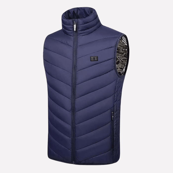 Herre Oppvarmet Vest Uten Ermer med Polstret Design