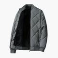 Herre Padded Jakke med Fleece Fôr og Lommer med Glidelås
