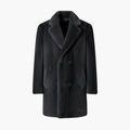 Herre Faux Fur Kåpe med Slagkrage og Knapplukking