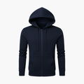 Herre Zip Hoodie med hette og frontlommer