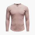 Herresweater med ribbestruktur og slim fit