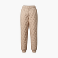 Kvinne Quilted Joggebukser med Elastisk Liv og Mansjettkant