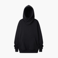 Dame Oversized Hoodie med Høy Hals og Frontlomme