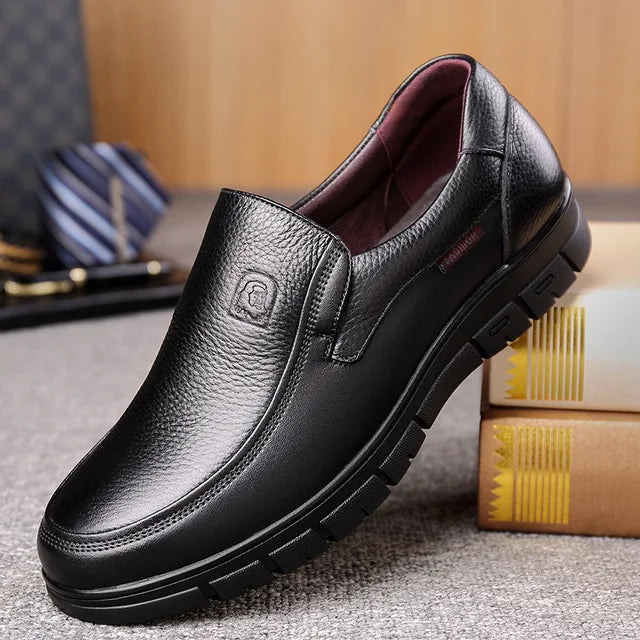 Herre Slip-On Loafers med Profilsåle og Elastisk Innsetting