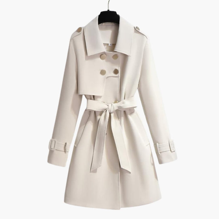 Dame Trench Coat med Belte og Brede Klipper