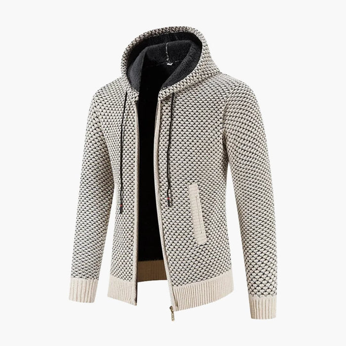 Herre Hettecardigan med Glidelås og Lommer