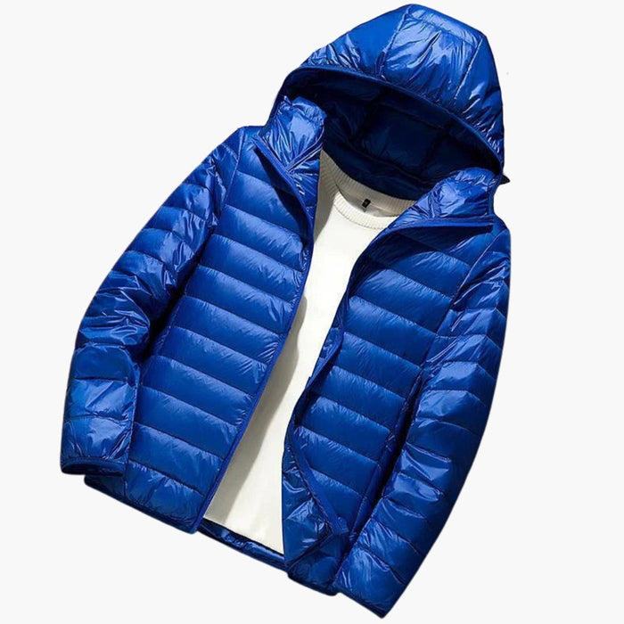 Herre Quilted Jakke med Hette og Glidelås