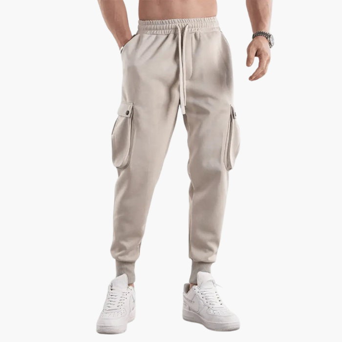 Herre Cargo Joggebukser med Elastisk Midje og Sidelommer