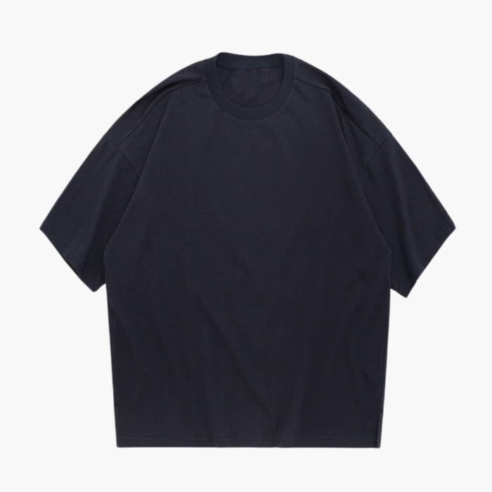 Herre Oversized T-skjorte med Rund Hals og Korte Ermer