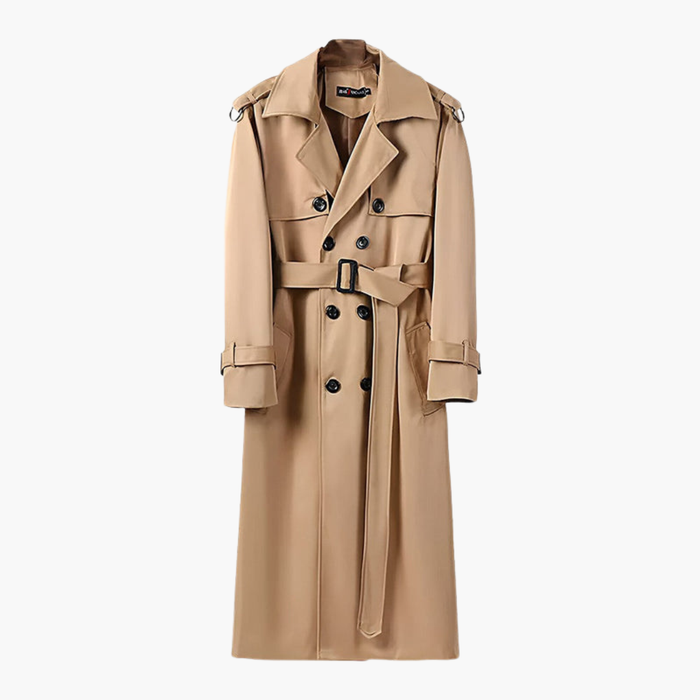 Herre Over Knærne Belte Trench Coat