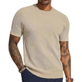 Herre Perforert Mesh Crew Neck Kortermet T-skjorte