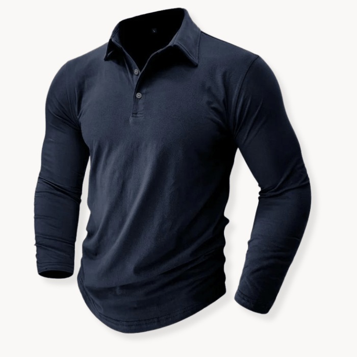 Herre Polo Skjorte med Stretch Strikk og Knappestolpe