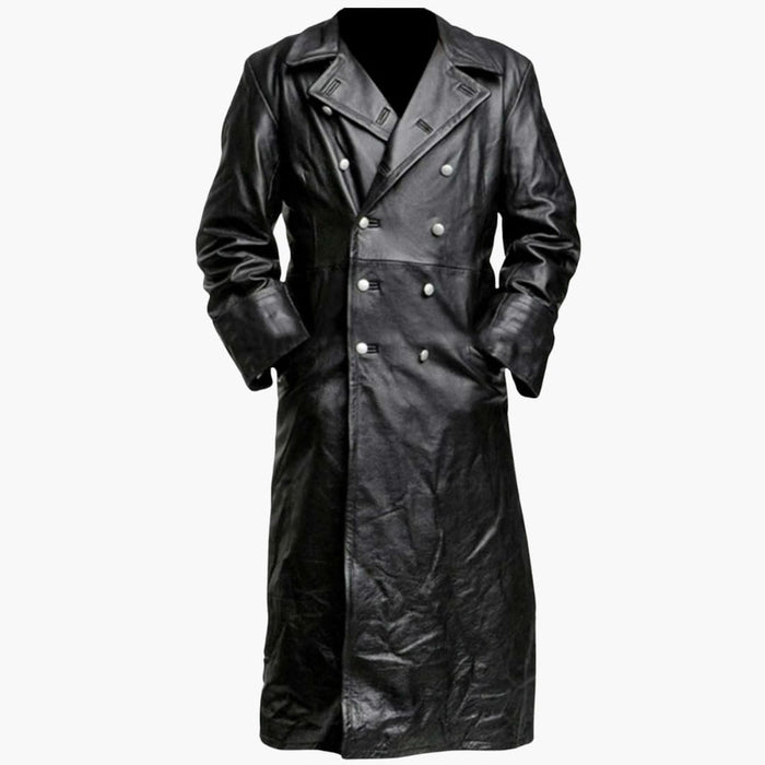 Herre Trench Coat med Lang Kant