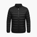 Herre Quilted Bomberjakke med Glidelås og Lange Ermer