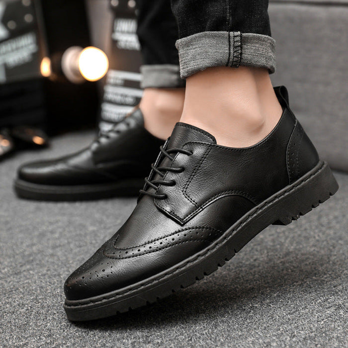 Herre Brogue Sko med Snøring og Tofarget Design