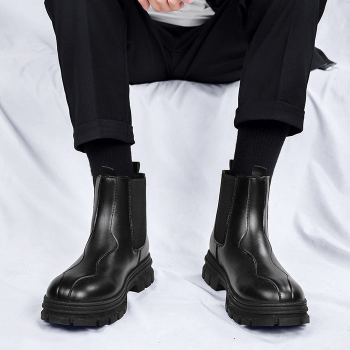 Herre Chelsea Boots med Chunky Såle og Elastiske Sidepaneler