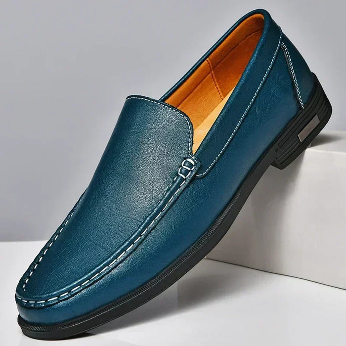 Herre Loafers med Kontrastsøm og Slip-On Passform