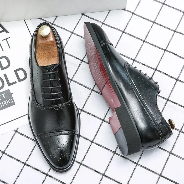 Herre Oxford Brogue Sko med Brogue-Detaljer og Snøring