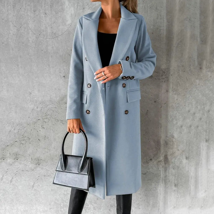 Dame Dobbeltspent Trenchcoat med Notchrevers