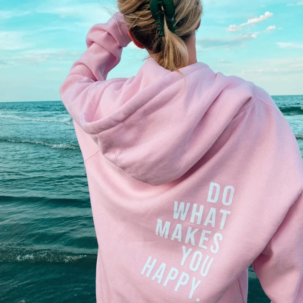 Dame Oversized Hettegenser med Logotrykk til Hverdag
