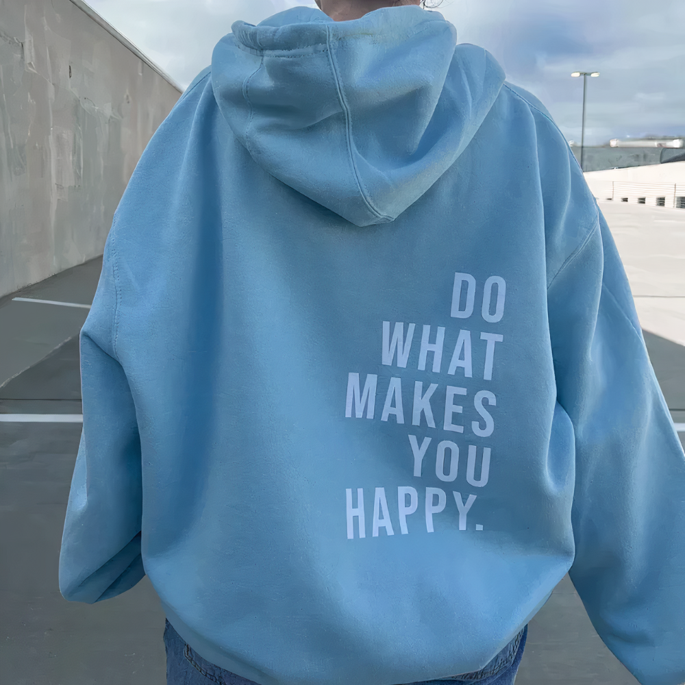 Dame Oversized Hettegenser med Logotrykk til Hverdag