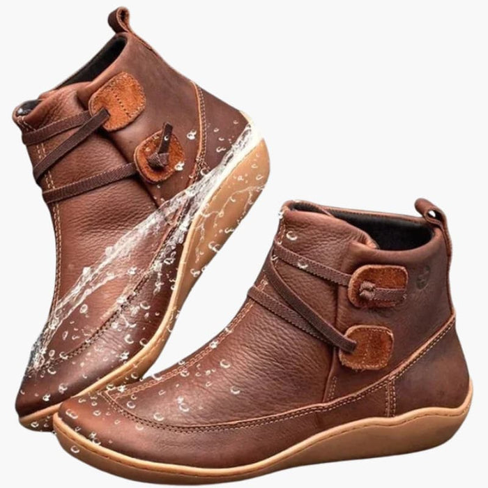 Dame Ankelstøvler med Slip-On Inngang og Gummisåle