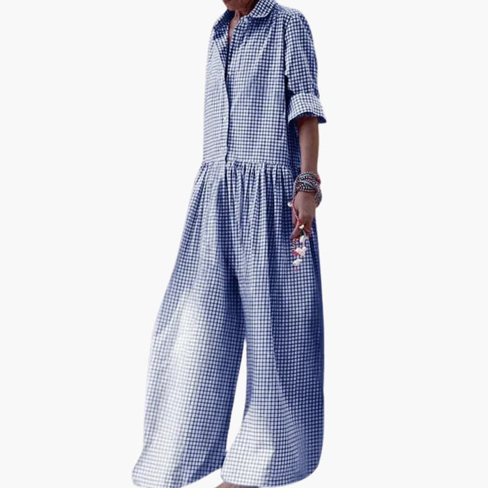 Damer Sjekket Jumpsuit