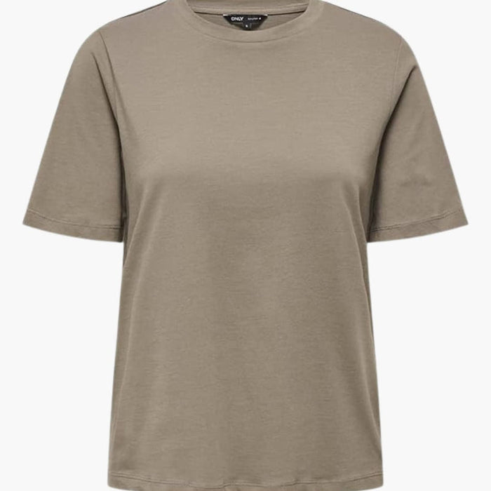Kvinnes Klassiske Crew Neck Kortermet T-skjorte – Enkel Hverdagstopp
