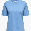 Kvinne Crew Neck Kortermet T-skjorte – Enkelt Top