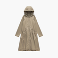 Dame Trench Coat med Hette og Glidelås
