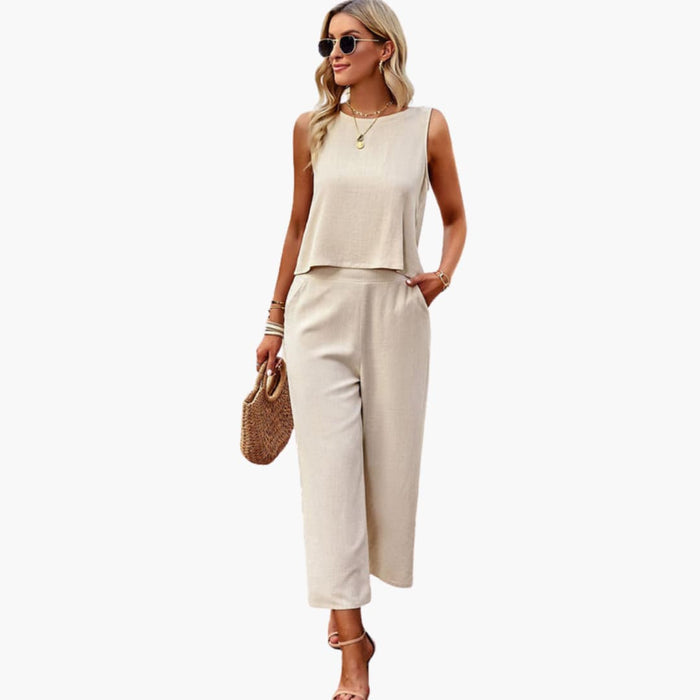 Dame Langermet Jumpsuit med Knapper