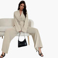 Damer Oversized Vide Ben Jumpsuit med Livbelte
