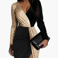 Dame Rund Hals Glitter Kjole