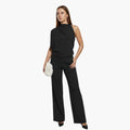 Dame Rund Hals Rett Ben Jumpsuit