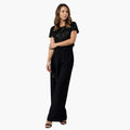 Dame Jumpsuit med Paljetter og Vide Ben