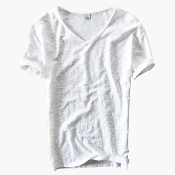 Dame Kortermet V-hals Pullover T-skjorte