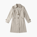 Dame Trench Coat med Justerbar Midje