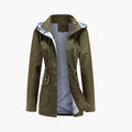 Dame Trench Coat med Avtagbar Hette