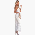 Dame V-hals Rett Ben Jumpsuit med Blondebak